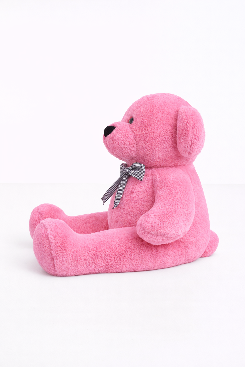 100 Cm Peluş Büyük Kurdelalı Ayı Pembe