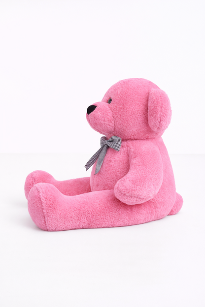 100 Cm Peluş Büyük Kurdelalı Ayı Pembe
