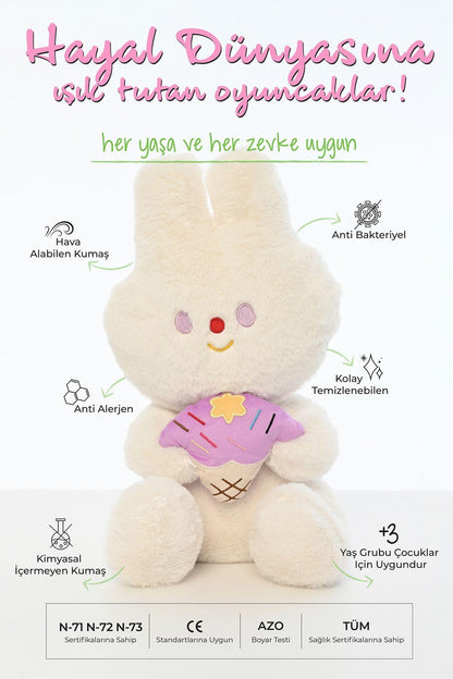 40 CM DONDURMALI PELUŞ TAVŞAN