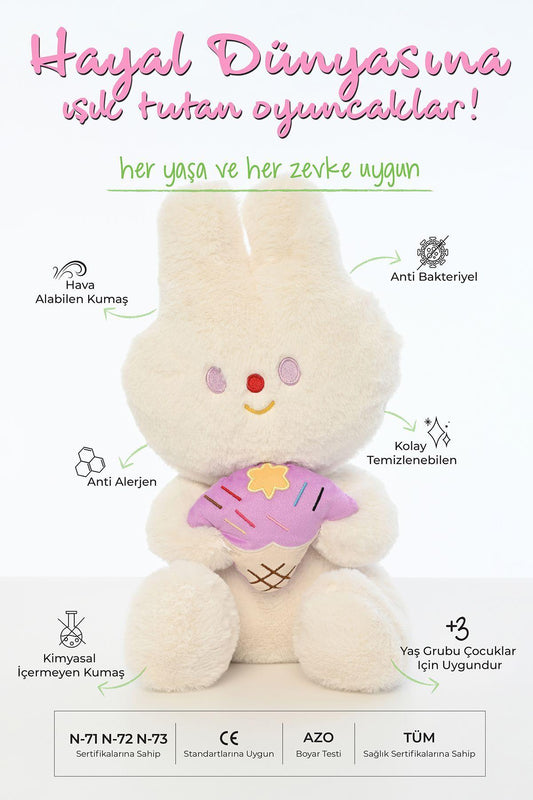 40 CM DONDURMALI PELUŞ TAVŞAN