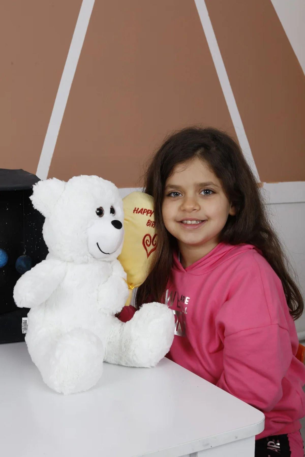 40 Cm Peluş Iyiki Doğdun Balonlu Ayıcık