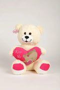 45 Cm Kiss Me Nakışlı Beyaz Peluş Ayıcık