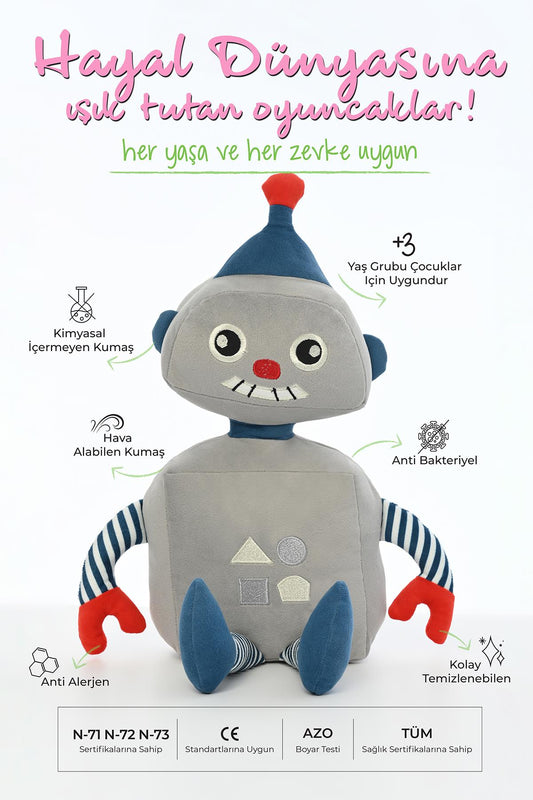 50 CM SOFT ROBOT PELUŞ OYUNCAK