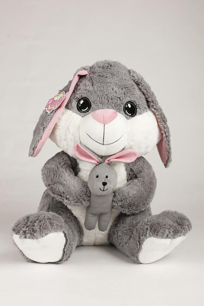 80 Cm Peluş Yavrulu Tavşan