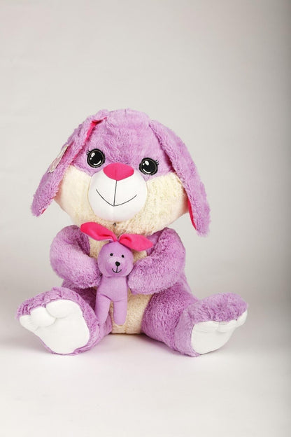 80 Cm Peluş Yavrulu Tavşan