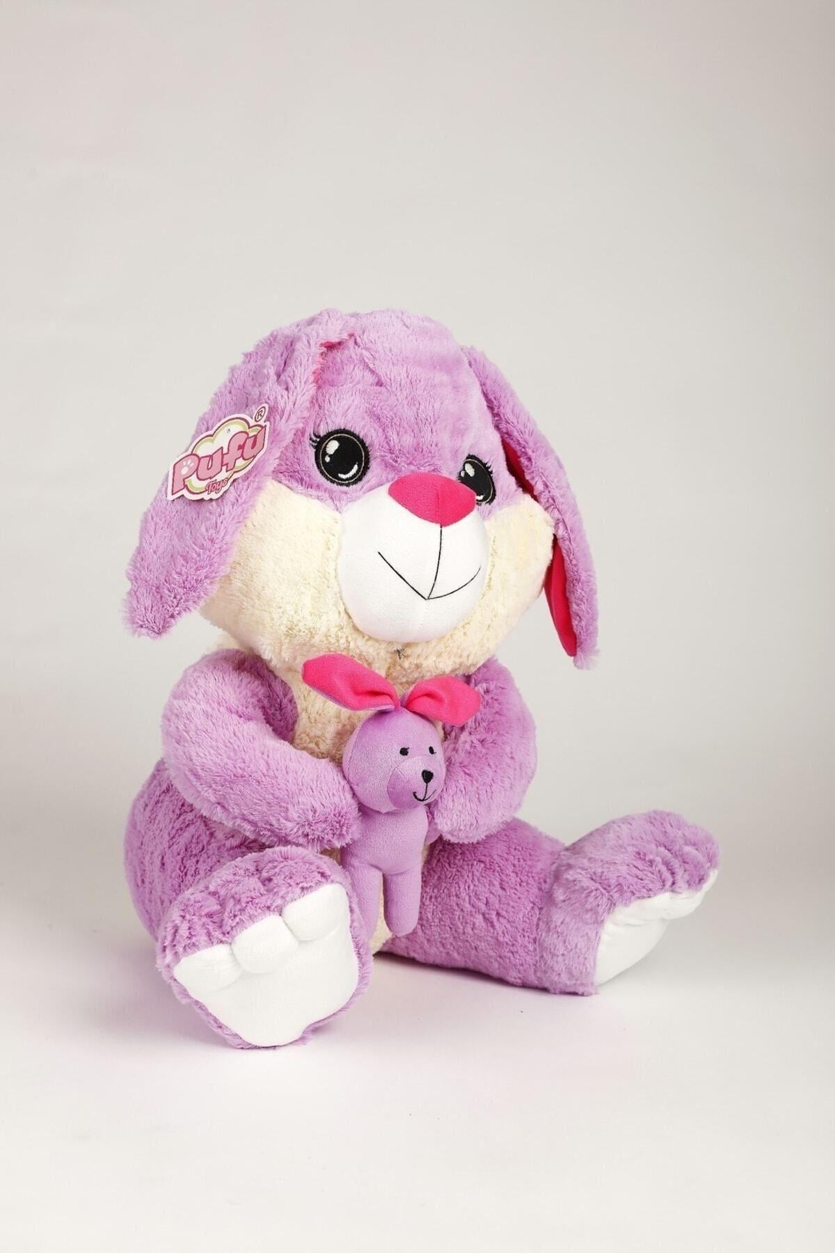 80 Cm Peluş Yavrulu Tavşan