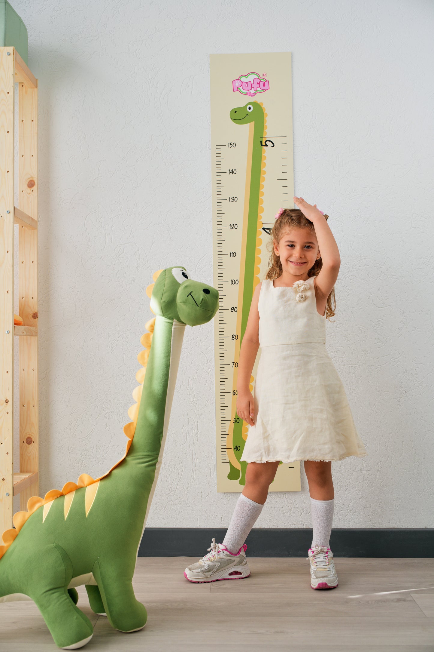 Dinozor Peluş Yastık Oyuncak 1 Metre-Yeşil