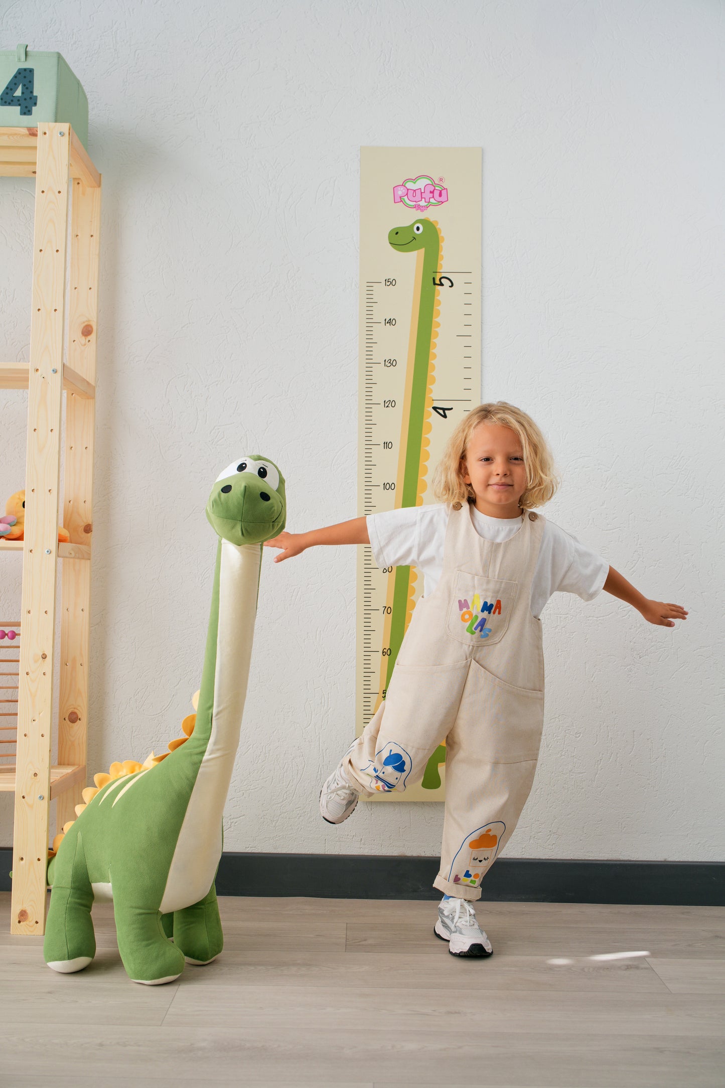 Dinozor Peluş Yastık Oyuncak 1 Metre-Yeşil
