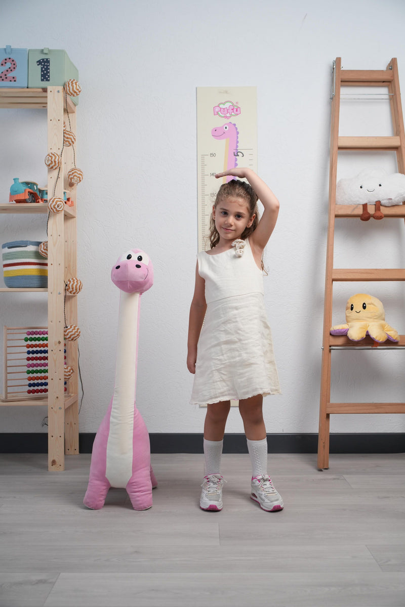Dinozor Peluş Yastık Oyuncak 1 Metre - Pembe