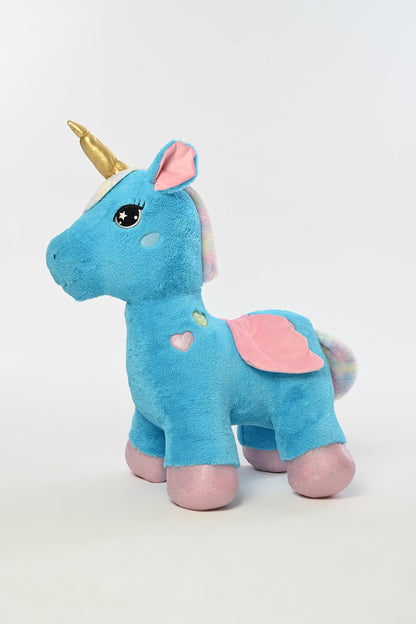 Peluş Dolgulu Boynuzlu Ve Kanatlı Dev Unicorn Yastık Oyun Arkadaşı 100 Cm