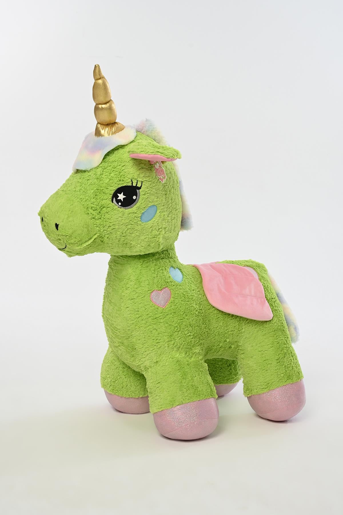 Peluş Dolgulu Boynuzlu Ve Kanatlı Dev Unicorn Yastık Oyun Arkadaşı 100 Cm