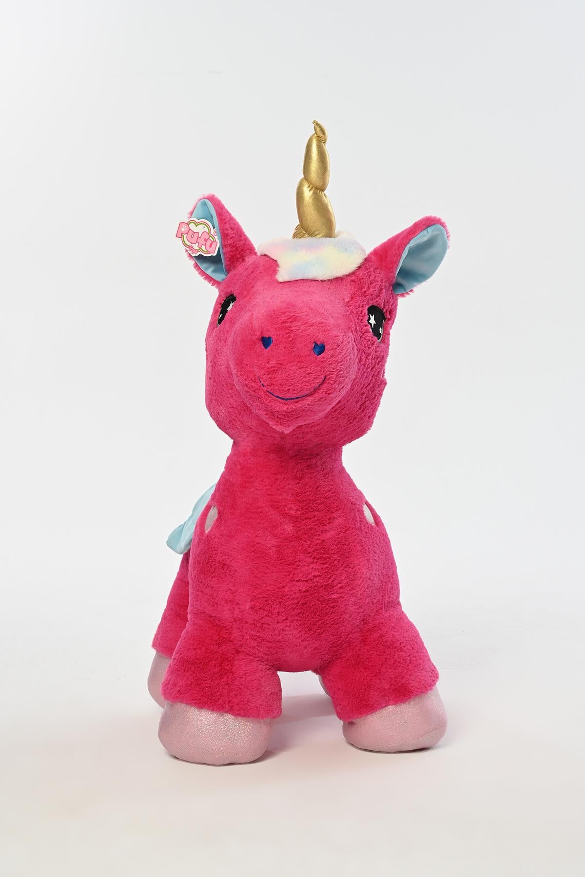Peluş Dolgulu Boynuzlu Ve Kanatlı Dev Unicorn Yastık Oyun Arkadaşı 100 Cm