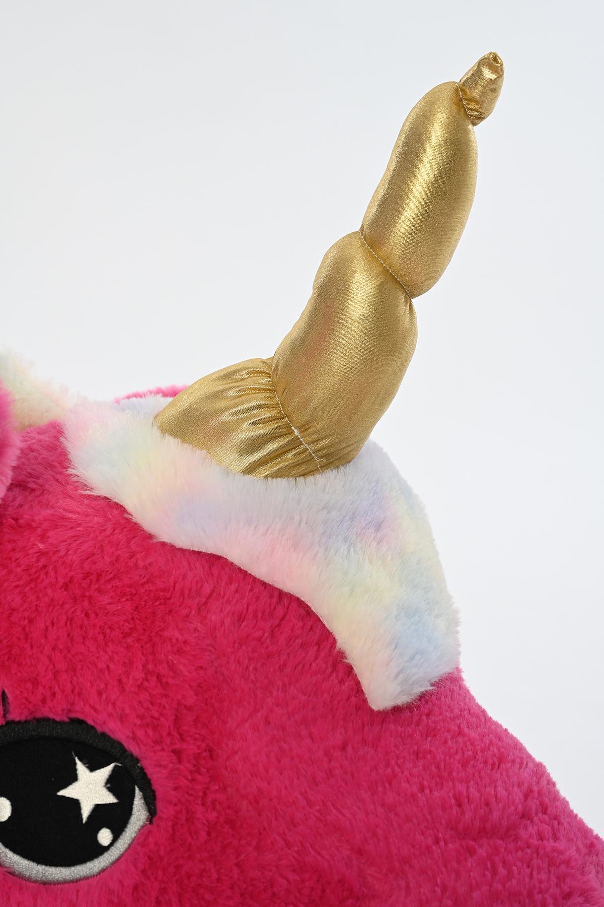 Peluş Dolgulu Boynuzlu Ve Kanatlı Dev Unicorn Yastık Oyun Arkadaşı 100 Cm