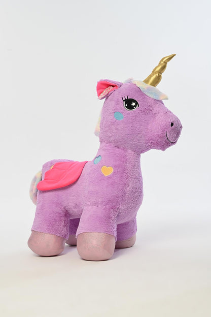 Peluş Dolgulu Boynuzlu Ve Kanatlı Dev Unicorn Yastık Oyun Arkadaşı 100 Cm
