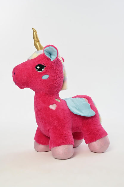 Peluş Dolgulu Boynuzlu Ve Kanatlı Dev Unicorn Yastık Oyun Arkadaşı 100 Cm