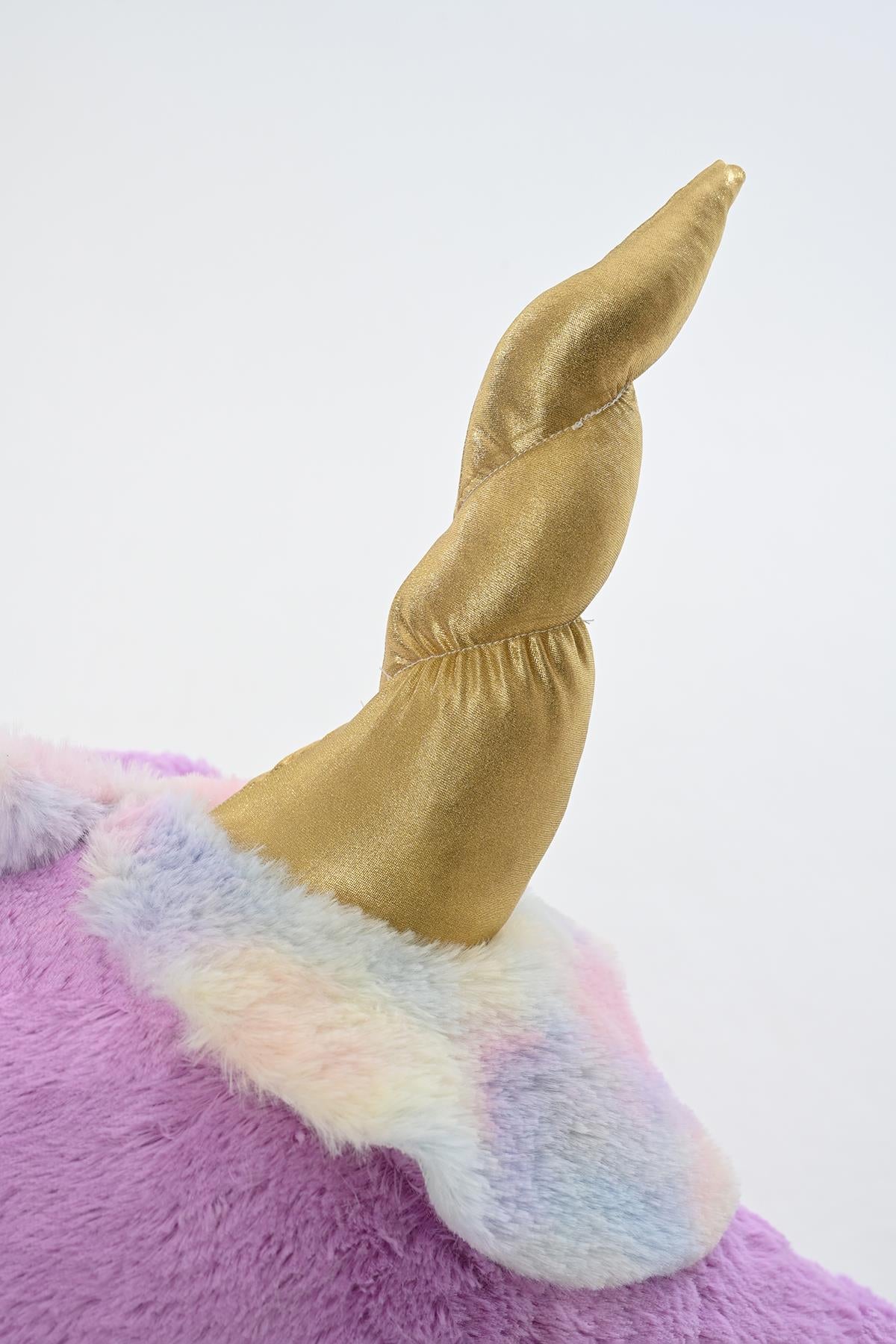 Peluş Dolgulu Boynuzlu Ve Kanatlı Dev Unicorn Yastık Oyun Arkadaşı 100 Cm