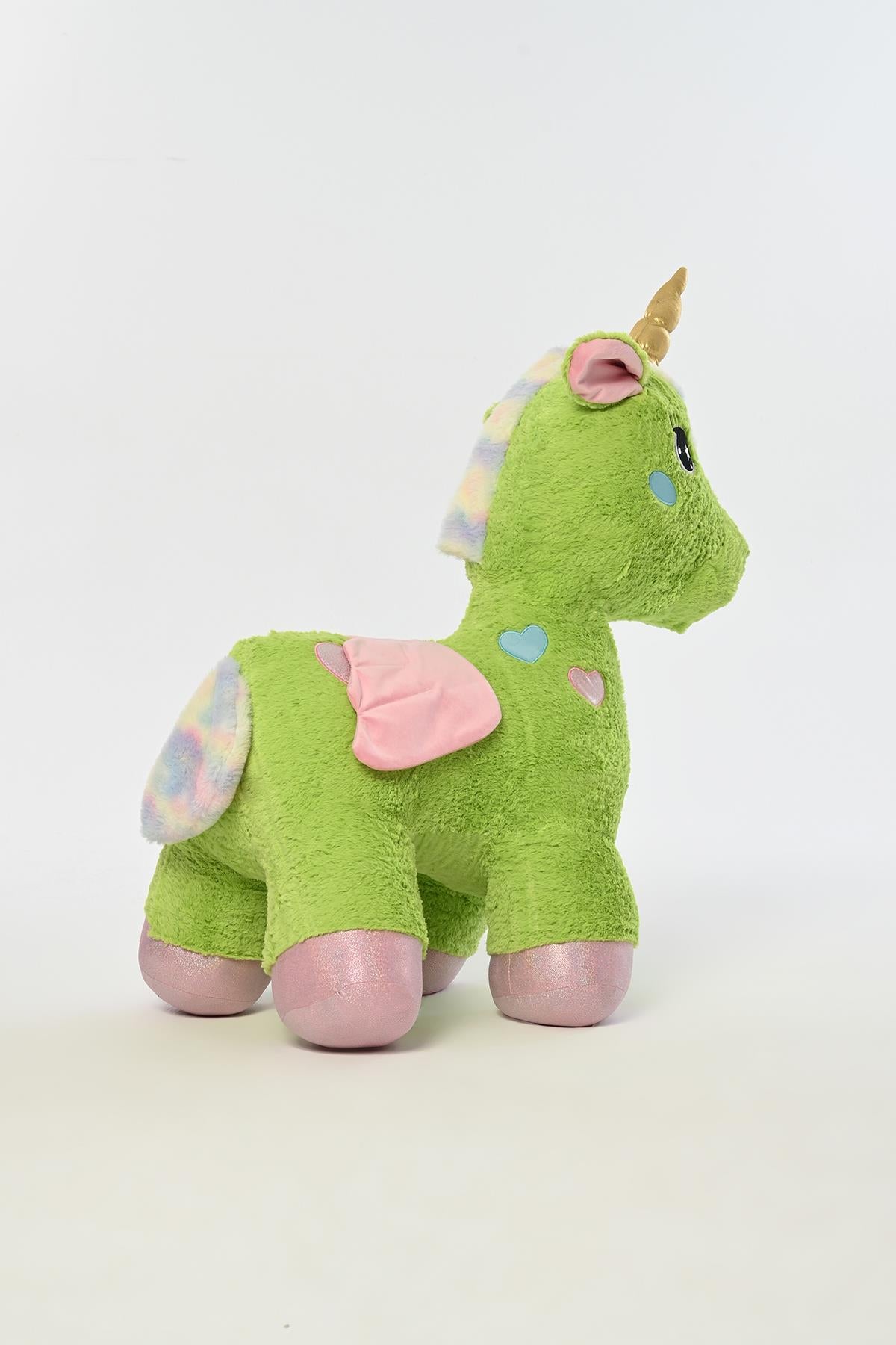 Peluş Dolgulu Boynuzlu Ve Kanatlı Dev Unicorn Yastık Oyun Arkadaşı 100 Cm