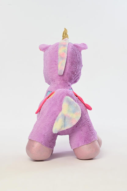Peluş Dolgulu Boynuzlu Ve Kanatlı Dev Unicorn Yastık Oyun Arkadaşı 100 Cm