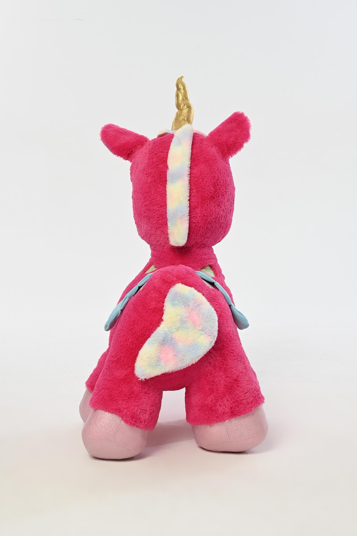 Peluş Dolgulu Boynuzlu Ve Kanatlı Dev Unicorn Yastık Oyun Arkadaşı 100 Cm