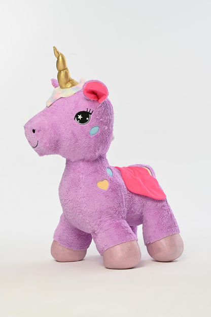 Peluş Dolgulu Boynuzlu Ve Kanatlı Dev Unicorn Yastık Oyun Arkadaşı 100 Cm