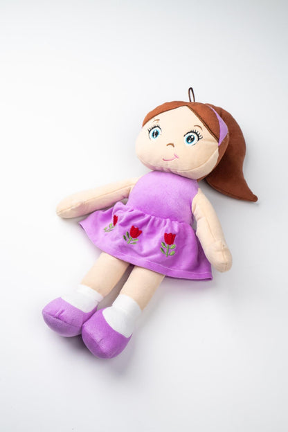 Peluş Kelebek Bebek Oyuncak Mor Etekli Oyun Ve Uyku Arkadaşı 45 Cm