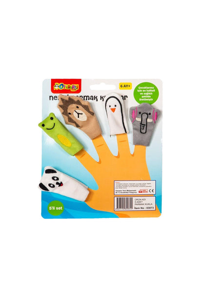 Peluş Parmak Kukla Oyuncak 5'li