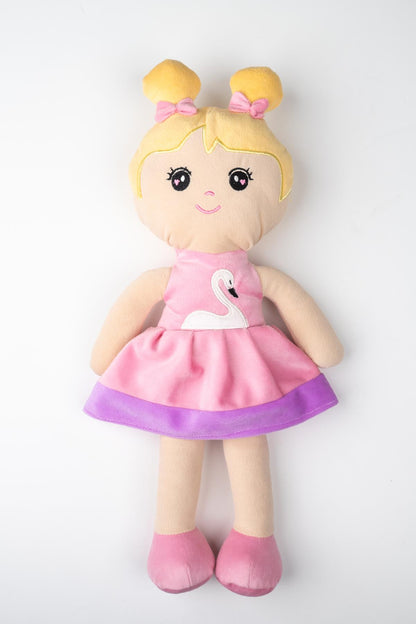 Peluş Prenses Bebek Oyuncak Pembe Etekli Oyun Ve Uyku Arkadaşı 45 Cm