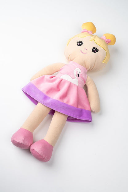 Peluş Prenses Bebek Oyuncak Pembe Etekli Oyun Ve Uyku Arkadaşı 45 Cm