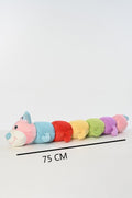 Peluş Renkli Tırtıl Oyuncak Oyun Ve Uyku Arkadaşı 75 Cm