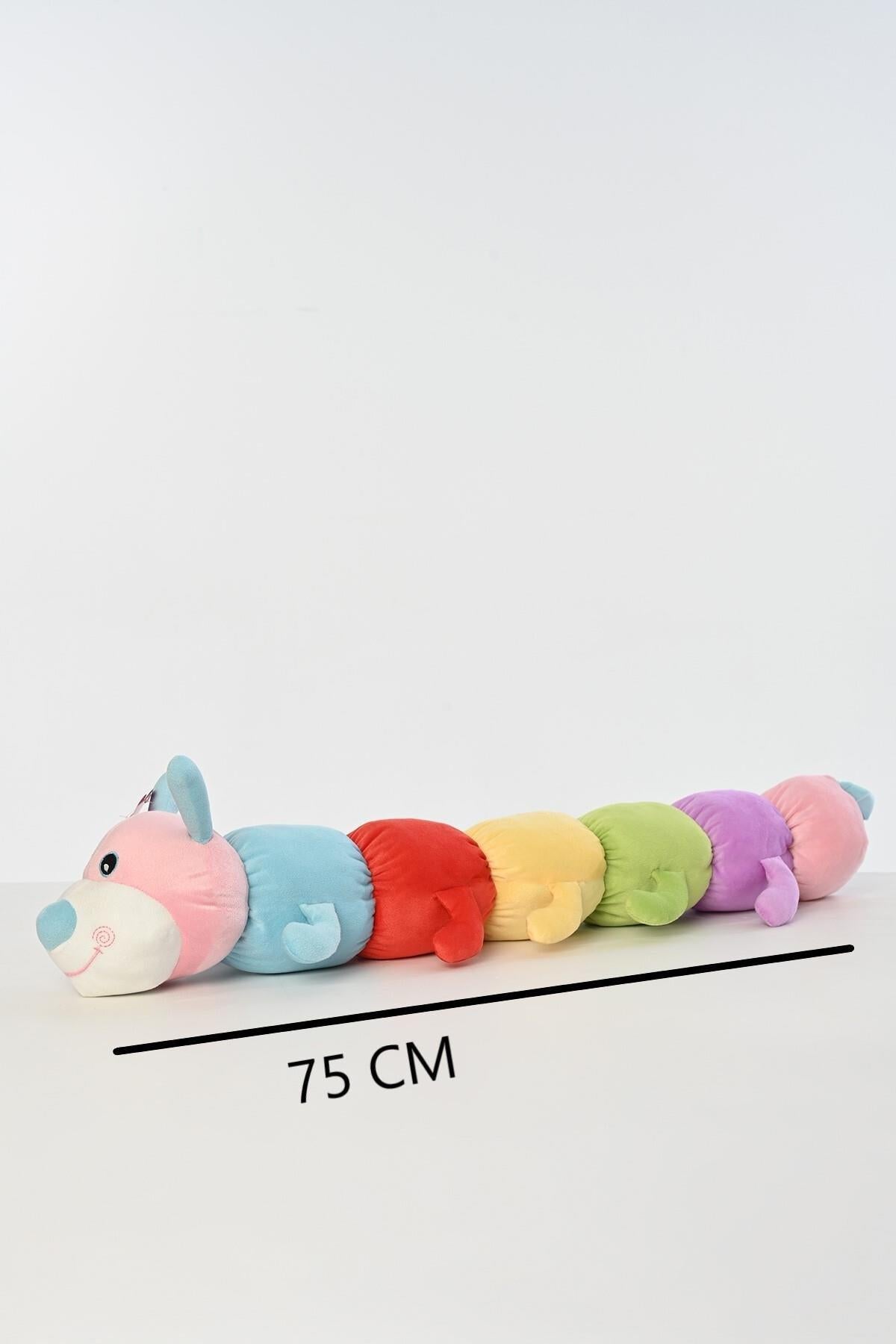 Peluş Renkli Tırtıl Oyuncak Oyun Ve Uyku Arkadaşı 75 Cm