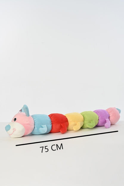 Peluş Renkli Tırtıl Oyuncak Oyun Ve Uyku Arkadaşı 75 Cm