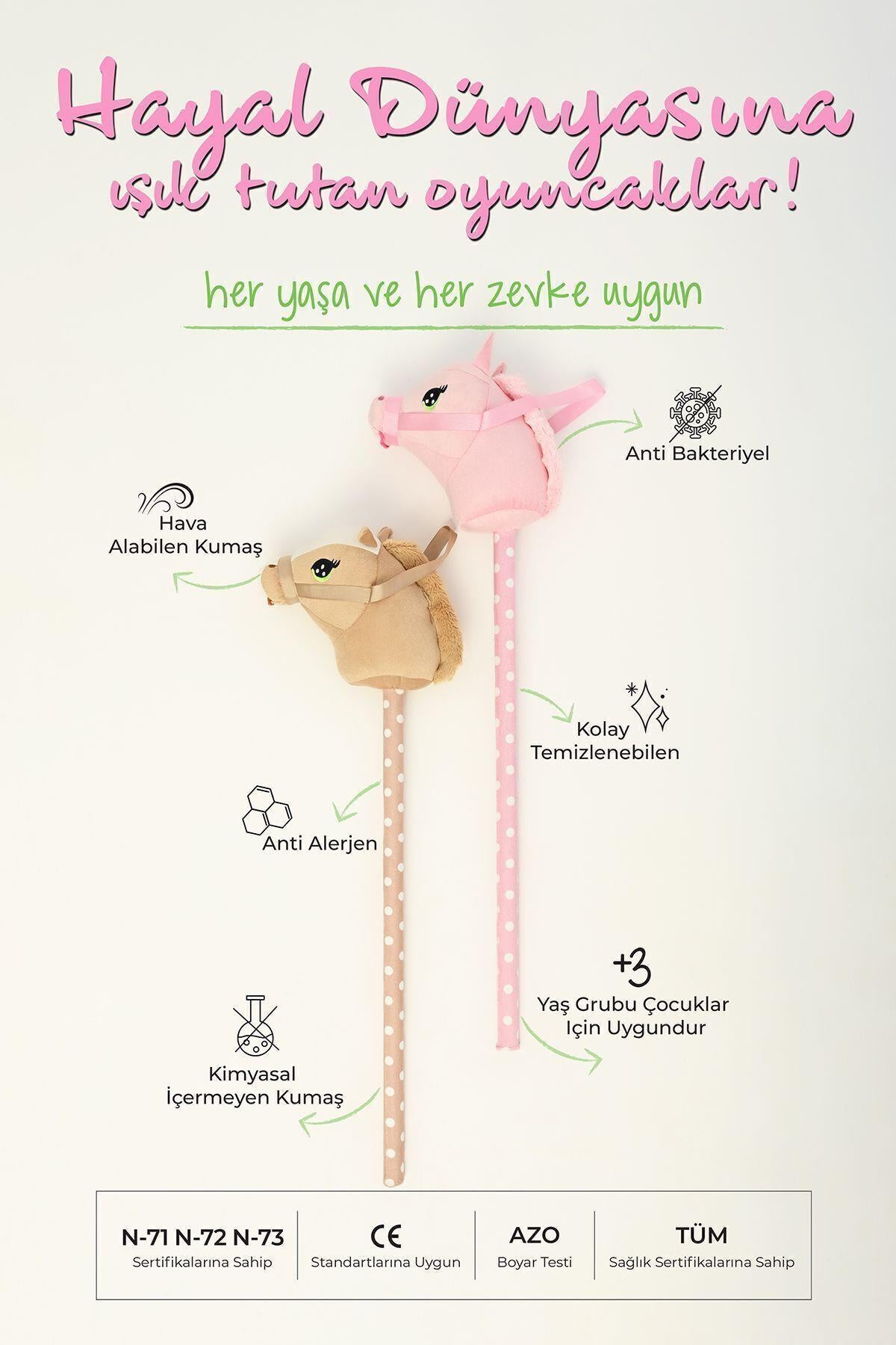 Peluş Sopalı At ( 1 METRE )