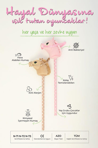 Peluş Sopalı At ( 1 METRE )