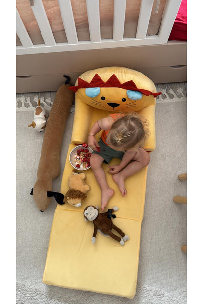 Portatif, Yıkanabilir, Katlanabilir Peluş Çocuk Koltuğu 120 Cm