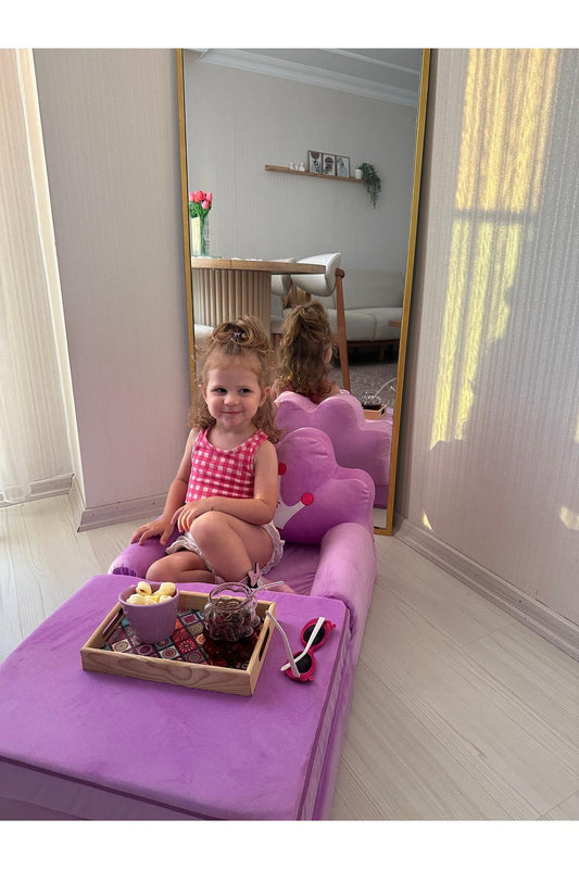 Portatif, Yıkanabilir, Katlanabilir Peluş Çocuk Koltuğu 120 Cm