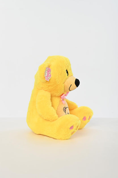 Renkli Göbekli Kurdelalı Peluş Ayıcık Uyku Arkadaşı 40 cm