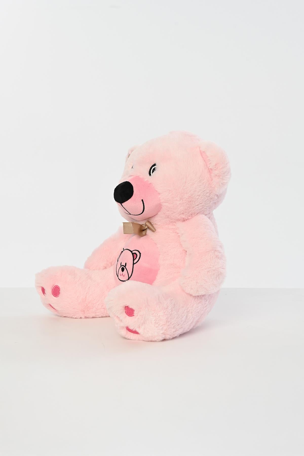 Renkli Göbekli Kurdelalı Peluş Ayıcık Uyku Arkadaşı 40 cm