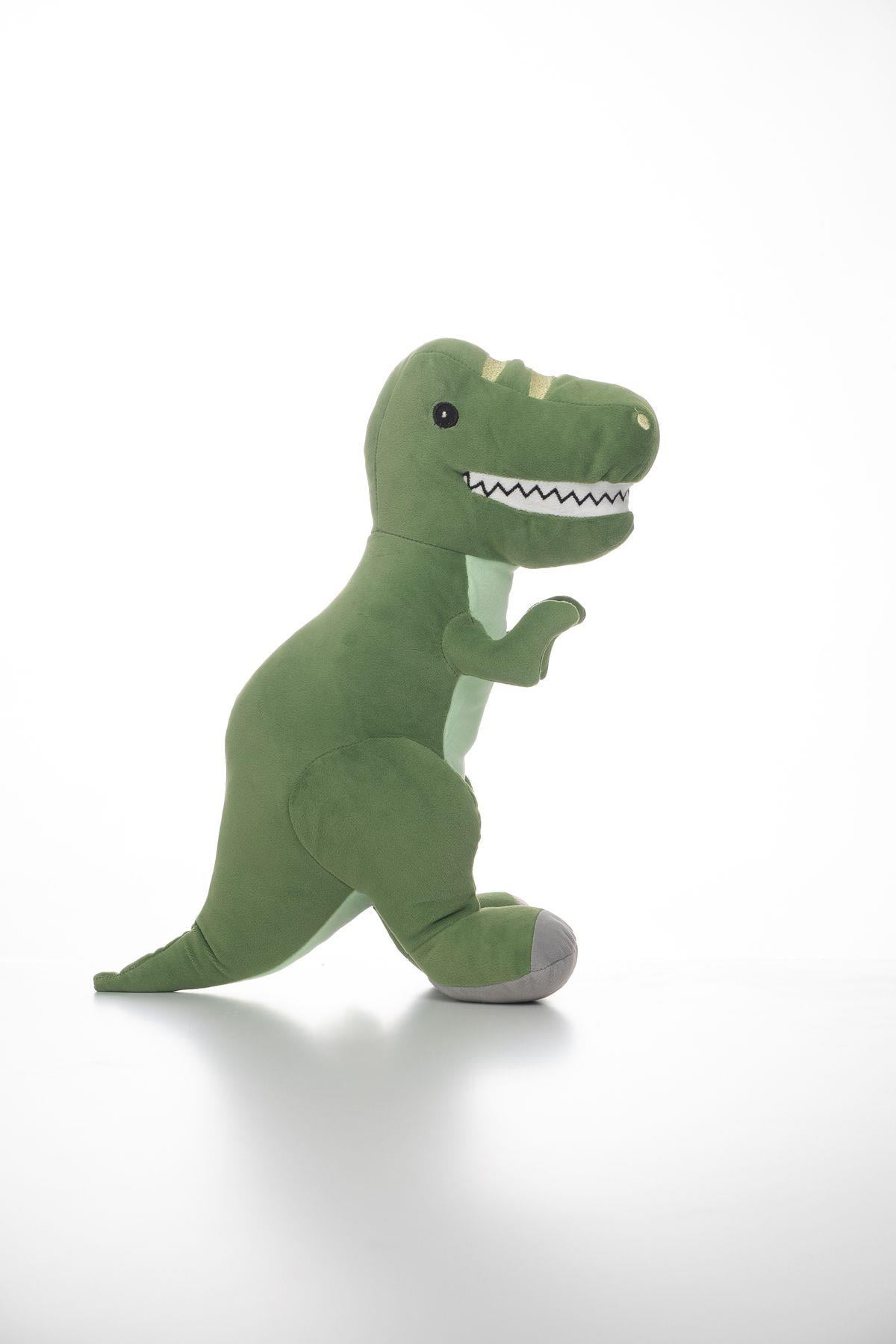 Sevimli Yeşil Dinozor, Tirex Peluş Oyuncak - Yumuşak Ve Eğlenceli Oyun Arkadaşı 40 Cm
