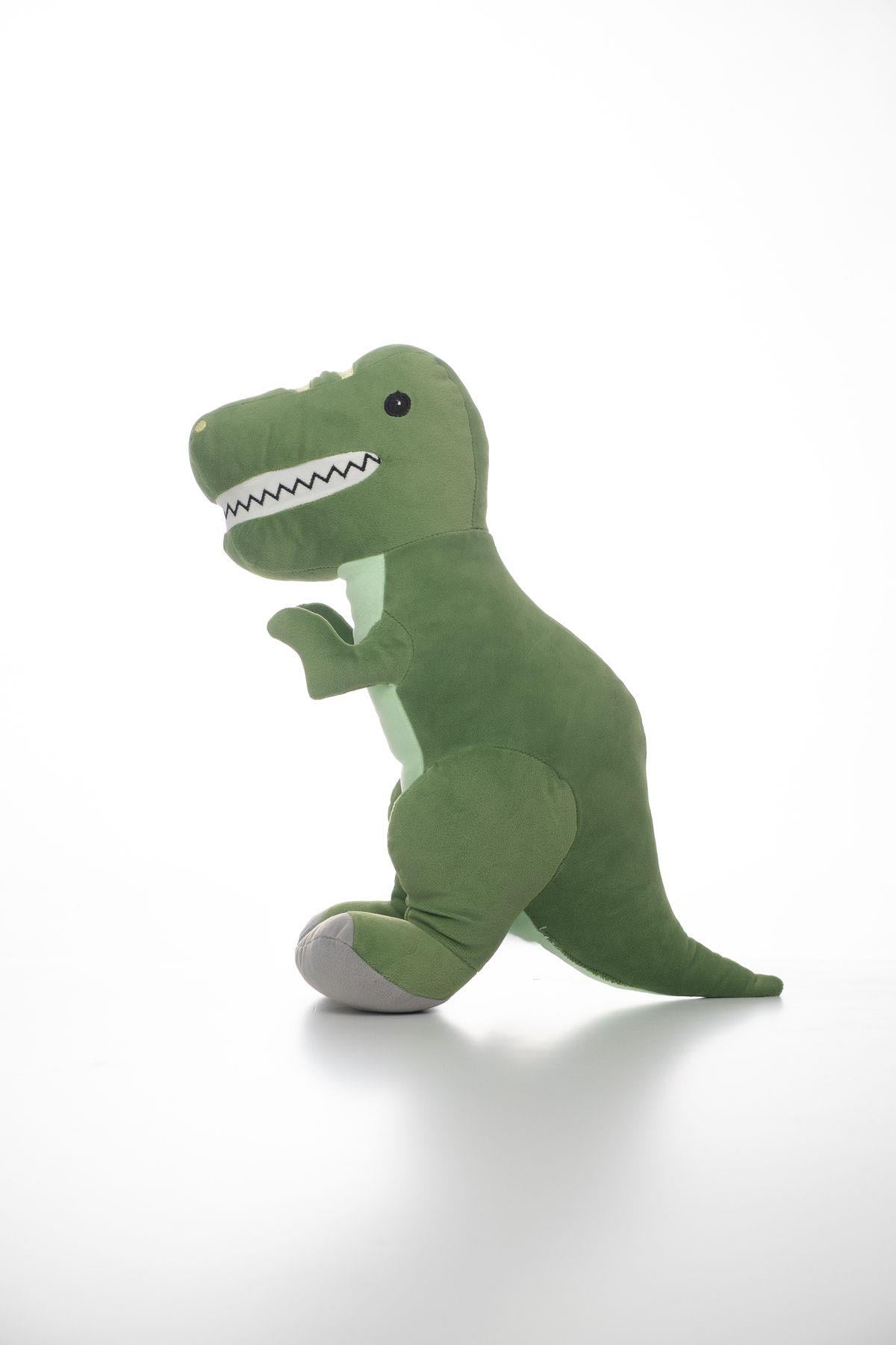 Sevimli Yeşil Dinozor, Tirex Peluş Oyuncak - Yumuşak Ve Eğlenceli Oyun Arkadaşı 40 Cm