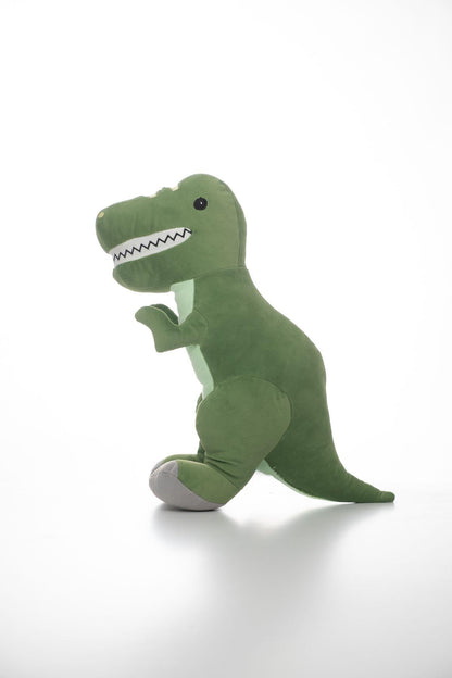 Sevimli Yeşil Dinozor, Tirex Peluş Oyuncak - Yumuşak Ve Eğlenceli Oyun Arkadaşı 40 Cm