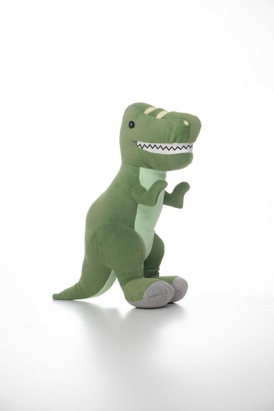Sevimli Yeşil Dinozor, Tirex Peluş Oyuncak - Yumuşak Ve Eğlenceli Oyun Arkadaşı 40 Cm