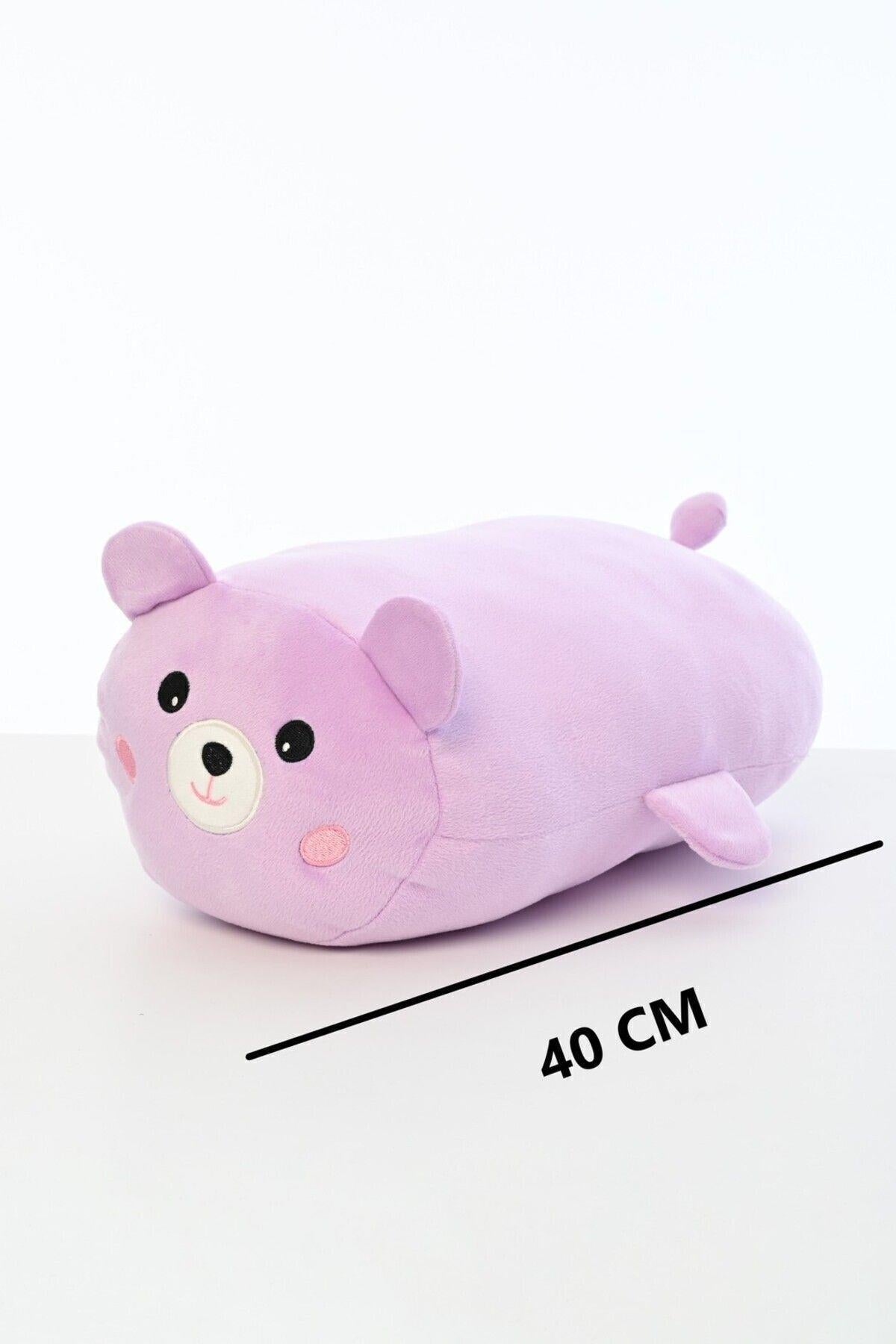 Tavşan Figürlü Peluş Oyuncak Yastık Yumuşak Ve Sevimli 40 Cm Rulo Peluş Oyuncak