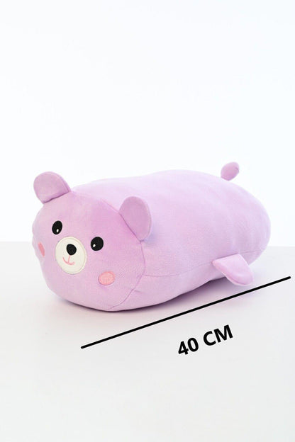Tavşan Figürlü Peluş Oyuncak Yastık Yumuşak Ve Sevimli 40 Cm Rulo Peluş Oyuncak