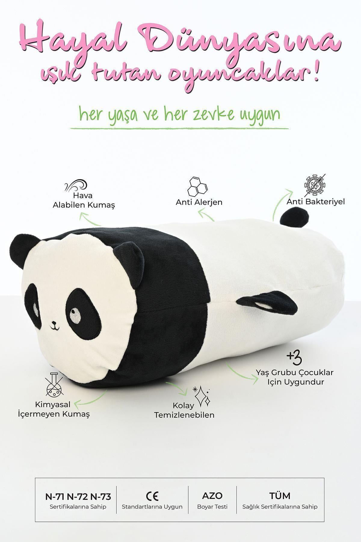 Tavşan Figürlü Peluş Oyuncak Yastık Yumuşak Ve Sevimli 40 Cm Rulo Peluş Oyuncak