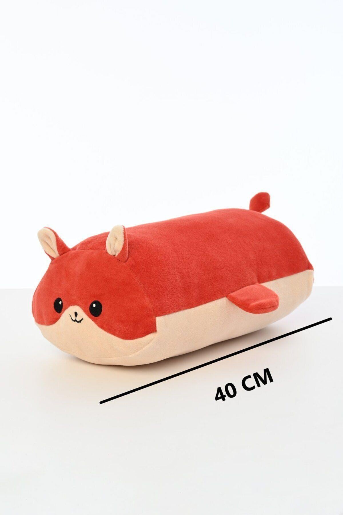 Tavşan Figürlü Peluş Oyuncak Yastık Yumuşak Ve Sevimli 40 Cm Rulo Peluş Oyuncak