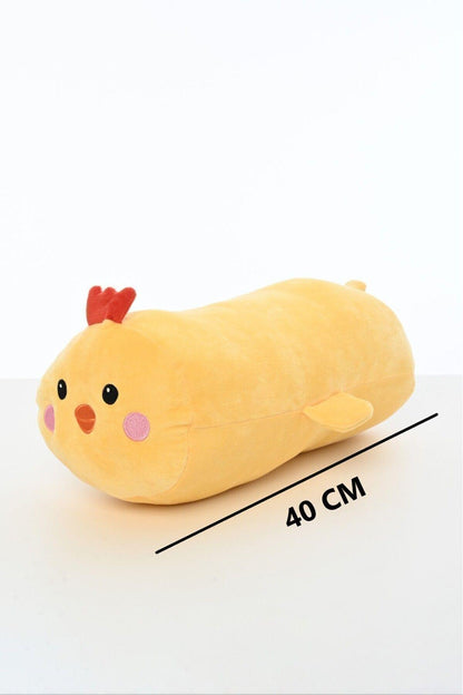 Tavşan Figürlü Peluş Oyuncak Yastık Yumuşak Ve Sevimli 40 Cm Rulo Peluş Oyuncak