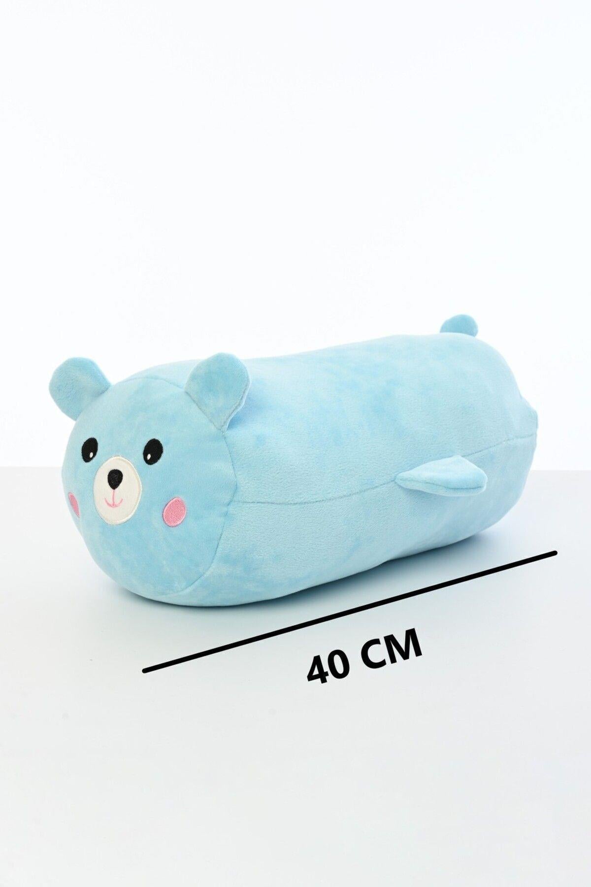Tavşan Figürlü Peluş Oyuncak Yastık Yumuşak Ve Sevimli 40 Cm Rulo Peluş Oyuncak