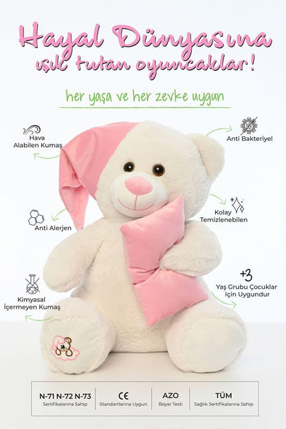 Uyku Arkadaşım Yumuşak Yastık Peluş Ayıcık 65 Cm
