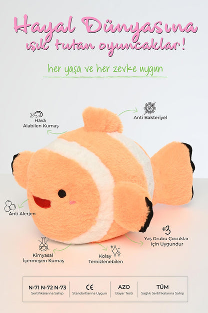 Yumuşak Peluş Yastık Nemo Balık Oyuncak 40 Cm