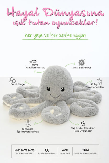 YUMUŞAK UZUN BACAKLI PELUŞ AHTAPOT OYUNCAK